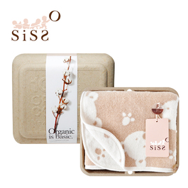 【SISSO有機棉】日本有機棉披風棉毛毯兩用禮盒(熊)