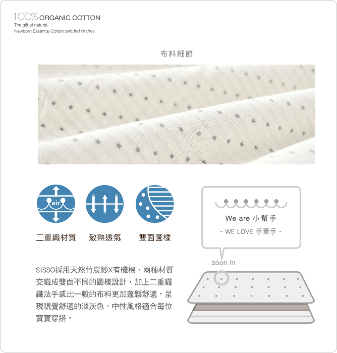 Sisso有機棉 灰米點點二重織多功能萬用毯 Sisso 有機棉 Sisso有機棉 灰米點點二重織多功能萬用毯 Sisso 有機棉