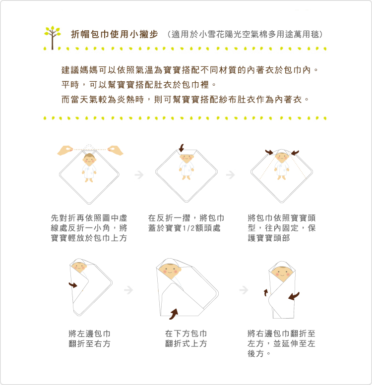 寶寶包巾使用小撇步